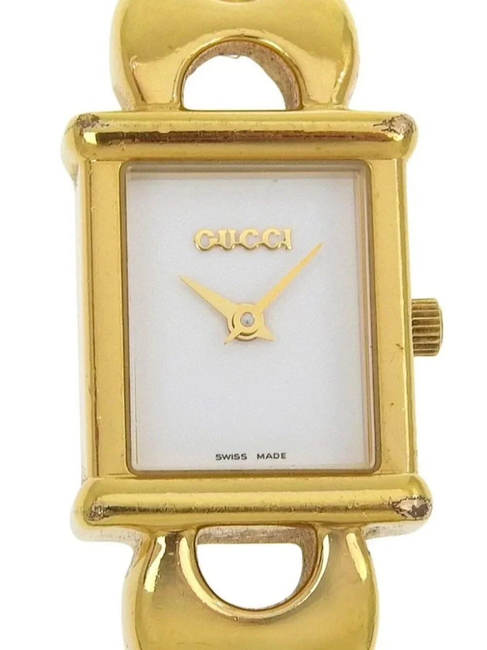 GUCCI Watches 1800L WhiteDial Plated Gold Quartz Analog display Women